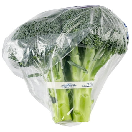 Freshly Cut, Vibrant Green Broccoli Bunch, 1 Bunch Wrapped