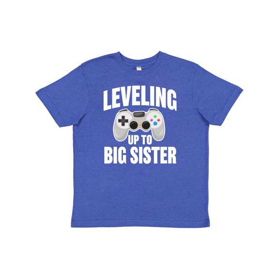 Inktastic Leveling Up to Big Sister Youth T-Shirt