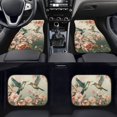 thumbnail image 2 of Renewold Hummingbird Floral Retro Rubber Car Floor Mats 4 Pieces, Universal Fit Front & Rear Auto Rugs Full Set, Protect Your Vehicle's Interior for Car SUV Van & Trucks, 2 of 7