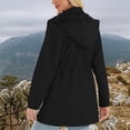 thumbnail image 4 of WTOBBY Jacket Women Waterproof Windbreaker Lightweight Rain Jackets With Pockets Packable Hooded Raincoats For Women, Ideal for Outdoor and Travel,Black L, 4 of 8