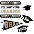 thumbnail image 2 of Graduation Gold & White & Black Cutouts (30ct), 2 of 2