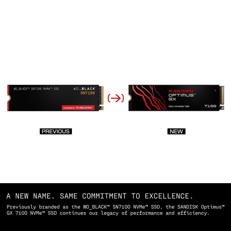 SANDISK Optimus GX 7100 500GB NVMe Internal Gaming SSD Solid State
