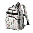 thumbnail image 2 of White Cartoon Christmas Dinosaurs Sweaters Cute School Backpack Bag for School with Padded Back and Adjustable Shoulder Straps 15.25"x11.5"x5.25", 2 of 5