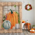 thumbnail image 2 of Thanksgiving Pumpkin Dahlia Shower Curtains for Bathroom, Fall Leaf Waterproof Fabric Shower Curtain for Bathroom Bathtub Decoration, Machine Washable, 72"x72", 2 of 9