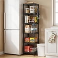 thumbnail image 4 of 6 Tier Wire Shelving Units Metal Shelves Storage Rack: Adjustable Storage Shelves Standing Shelf Units and Narrow Shelf for Laundry Bathroom Kitchen Pantry 15.75" W*11.81" D*62.99" H, 4 of 9