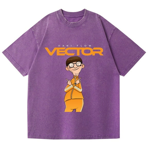 Fosskos Washed vintage Dani Flow Singer Unisex Short Sleeve T-shirts Men Women Streetwear Printing Casual Stylish