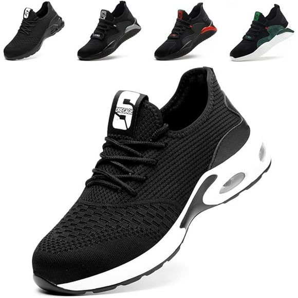 Safety Shoes Men Women Steel Toe Sneakers Lightweight Breathable Safety Shoes Non-Slip Shock Absorption