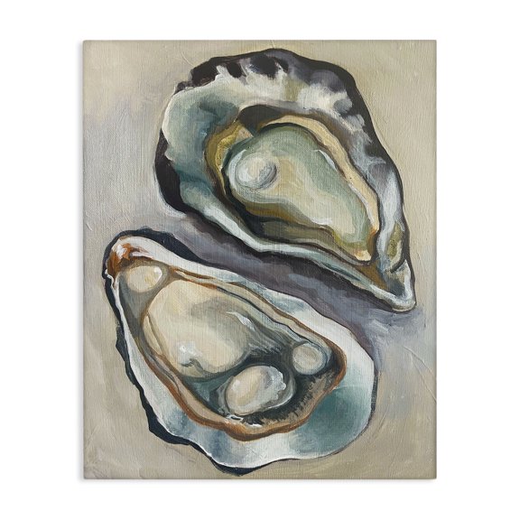Stupell Industries Traditional Nautical Oyster Duo Canvas Art, 16 x 20, by Lil' Rue