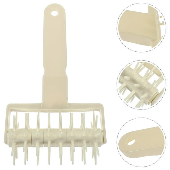 GAXIRE Pastry Roller 1Pack with Spikes for Dough Piercing and Bubbling Prevention in Baking Pizza