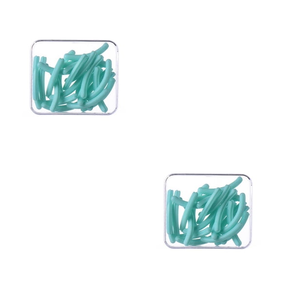 Vogacara Recambios para rizador de pestañas Recambio profesional Almohadillas de repuesto Regalos de goma de silicona Herramienta de maquillaje verde, 30 piezas 2piezas