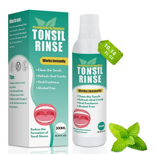 Enjuague bucal eliminador de piedras de amígdalas VitalSmiles, 300 ml, sin alcohol