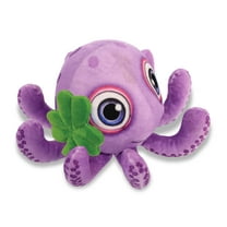 DolliBu Purple Octopus Stuffed Animal with Green Plush Shamrock, Cute Green Shamrock Plush, Fun St Patricks Day Stuffed Animal Octopus, Good Luck St Patricks Day Toys for Kids, Baby - 7.5 Inches
