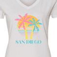 thumbnail image 4 of Inktastic San Diego California Beach Vacation Women's V-Neck T-Shirt, 4 of 5