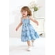 thumbnail image 2 of Vestido Happy Town para niña pequeña, estilo bohemio, halter, con volantes, azul, 2 of 7