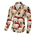 thumbnail image 5 of BLTIBY Christmas Shirt for Men Button Down Long Sleeve Lapel Shirts Cats Printed Casual Holiday Beach Shirts Top Multicolor 3 S, 5 of 8