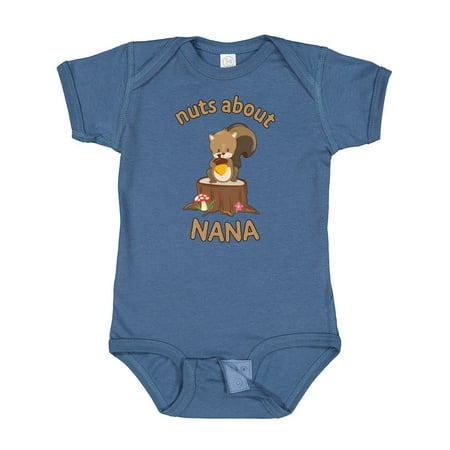 

Inktastic Nuts About Nana Gift Baby Boy or Baby Girl Bodysuit