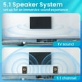 thumbnail image 3 of Acoustic Audio AA5170 700W Bluetooth Home Theater 5.1 Speaker System with FM Tuner, USB, SD Card, Remote Control, Powered Sub (6 Speakers, 5.1 Channels, Black with Gold), 3 of 6