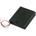 thumbnail image 3 of 2Pcs On/Off Switch 4 x 1.5V AA Battery Case Holder Leads Black w Cap, 3 of 6