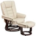 thumbnail image 2 of BizChair Faux Leather Recliner, Beige, 2 of 11