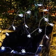 thumbnail image 4 of RV Led copo de nieve luces solares guirnalda Navidad lámpara decorativa copo de nieve estrella luz pequeña lámpara colorida 12m 100 luces brillar  Electrónica, 4 of 5
