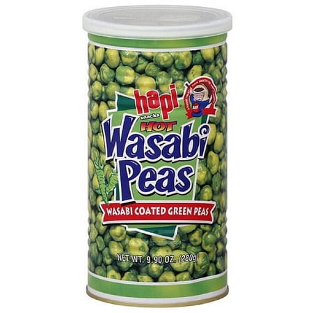 Hapi Snacks Hot Wasabi Coated Green Peas, 9.9 oz (Pack of 12)