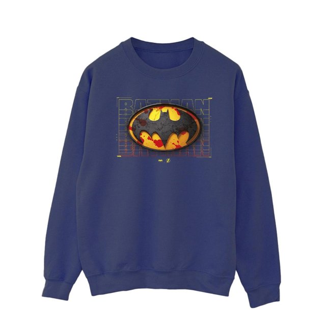 DC Comics Sweat-Shirt Éclaboussures Rouges The Flash Batman pour Hommes