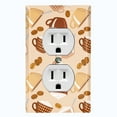 thumbnail image 1 of Metal Light Switch Plate Cover Latte Coffee Beans Brown COF010, 1 of 14