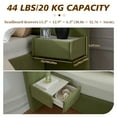 thumbnail image 4 of Queen Size Upholstered Platform Bed Frame with Lift up Storage, Velvet Headboard & Built-in Nightstands, No Box Spring Needed, Green, 4 of 11