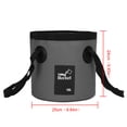 thumbnail image 3 of Cubo de pescado plegable de 12L Cubo de agua exterior impermeable a prueba de fugas (gris), 3 of 5
