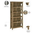 thumbnail image 4 of Pemberly Row Bibliothèque Haute à 5 Tablettes en Pin Récupéré - Bois d'Ingénierie, 4 of 9