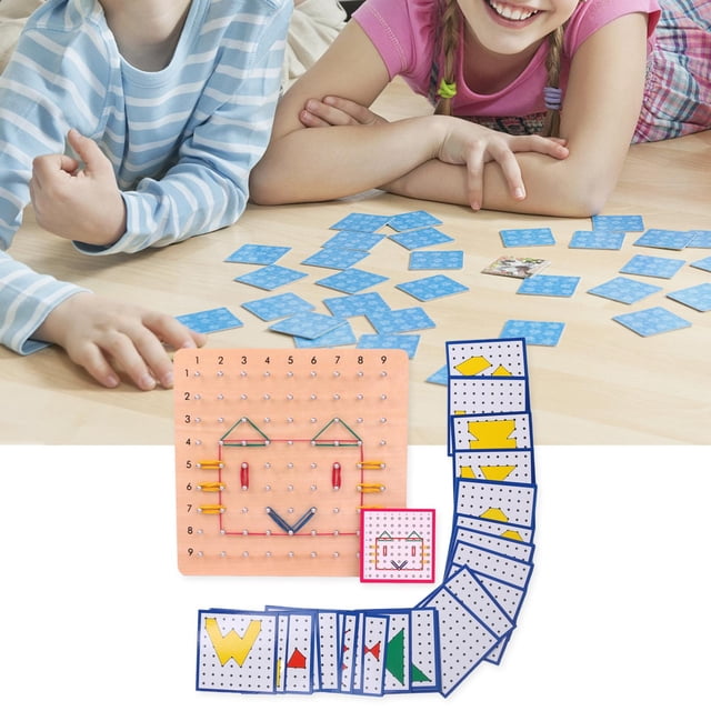Rompecabezas matemáticos gráficos Yotijar Geoplano Montessori 20x20cm