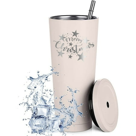 

Christmas Coffee Mug Tea Tumbler 25oz Stainless Steel Double Wall Vacuum Insulated Mug for Kids or Friends Gift (Grey)