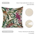 thumbnail image 4 of white bird flower Linen toss pillowcase decoration pillowcase gifting preferred 24x24 inch cushion cover 2 sets sofa pillowcase sofa bedroom living room car, 4 of 8