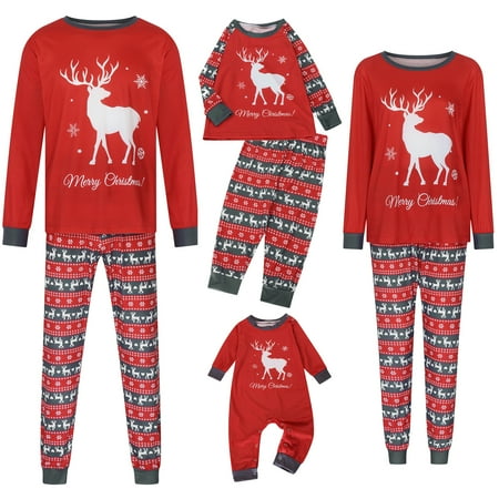 

Matching Family Christmas Pajamas Set Soft Holiday Clothes Sleepwear Christmas Pjs for Family Xmas Sleepwear