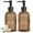 Amber-B, variant on 2Pack 13 Oz Glass Soap Dispenser , Manual Pump Dispenser,Empty Liquid Container, Refillable Hand Soap Dispenser , Premium Bathroom soap Dispenser for Kitchen & Bathroom , Amber