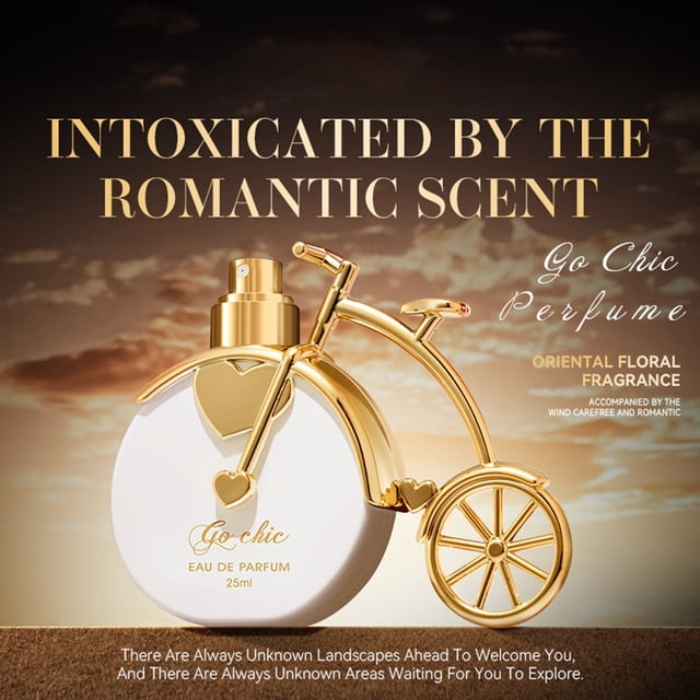 Parfum pour Femmes Ornements de Vélo Parfum Classique Élégant Doux Léger Rafraîchissant Non Gras 25ML