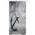 thumbnail image 3 of Vintage Stall Shower Curtain, Retro Cinema Movie Vintage Paper Texture Hollywood Stars Theme Image Print, Fabric Bathroom Decor Set with Hooks, Brown Ecru Grey, 3 of 3