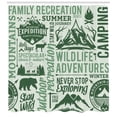 thumbnail image 3 of Ambesonne Camping Shower Curtain, Outdoors Adventure Theme, 69"Wx70"L, Pale Green Dark Green, 3 of 3