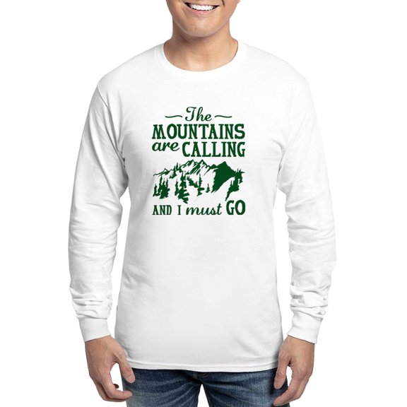 CafePress - The Mountains Are Calling Long Sleeve T Shirt - Unisex Cotton Long Sleeve T-Shirt