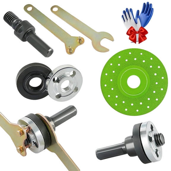 Conversion Angle Grinding Adapter Connecting Rod Kit for Electric Drill,10mm Shafts Converter with Adjustable Grinder Disc Accessories for Cutting Polishing