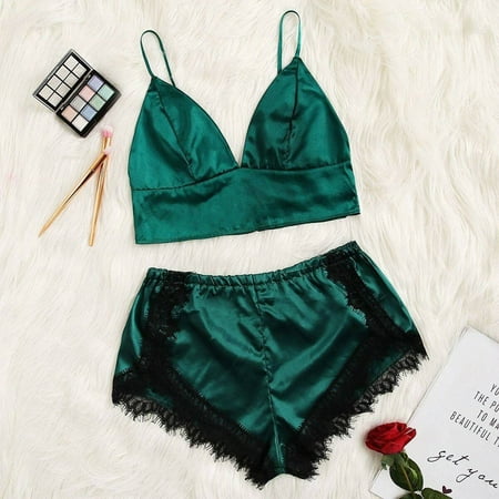 

HUPOM Panties Womens Underwear Pants Activewear Tie Seamless Waistband Green L