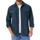 thumbnail image 1 of INSPIRAR CHIC Camisas de Trabajo Casual para Hombre de Manga Larga con Botones y Bolsillos para Pesca y Senderismo M Azul Oscuro, 1 of 6