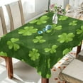 thumbnail image 4 of St Patrick's Checkered Shamrock Tablecloth Rectangle Colorful Table Cloth Large Square Table Cover for Dining Kitchen Party 60"x120" Decor Gift, 4 of 7