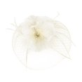 thumbnail image 4 of Comdrip Tea Hat, Hats for Women Fascinators Womens Flower Feather Hat for Tea Party Cocktail Ball Wedding Church Kentucky Derby Hats for Women Beige One Size, 4 of 4