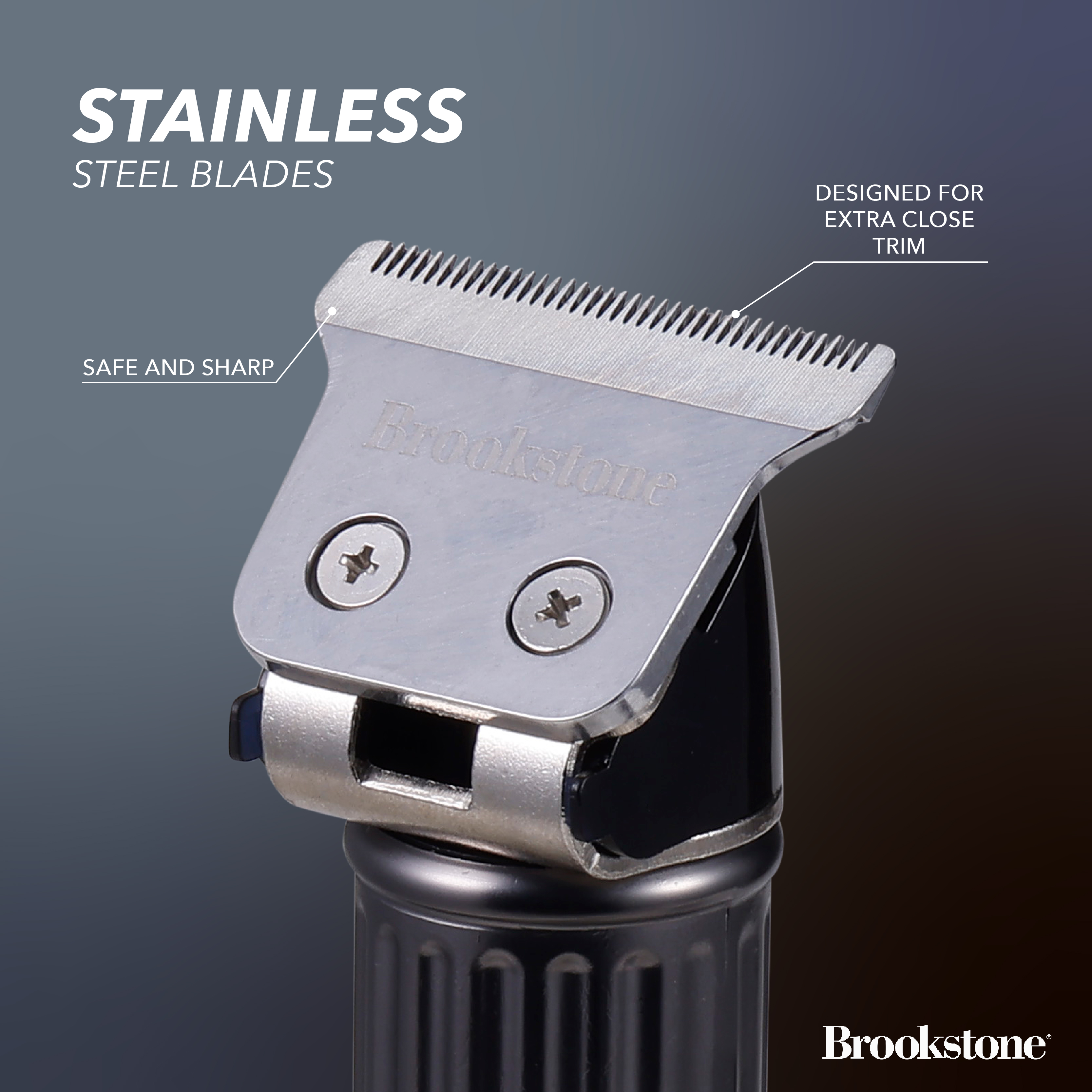 Brookstone Cordless Rechargeable Electric Hair Clipper Kit, Black photo 3