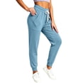 thumbnail image 6 of Womens Workout Sweatpants Drawstring Elastic Waist Jogger Pants with Pockets Gym Casual Light Blue S, 6 of 9