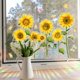thumbnail image 5 of Etiqueta engomada de la ventana de la mariposa del girasol del arco iris removible sin pegamento, calcomanías anticolisión de la ventana del Color deslumbrante del sol, previene los golpes d, 5 of 5