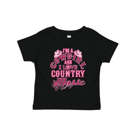 

Inktastic I Love Country Music Cowgirl Gift Toddler Toddler Girl T-Shirt