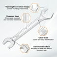 thumbnail image 4 of Uxcell Double Open End Wrench 10mm x 14mm Metric U-Shaped Spanner, 4 of 8