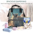 thumbnail image 4 of Defioc Starry Sky Cloud Wolf for Baby Diaper Bag Backpack - Baby Bag for Boys & Girls - Diaper Backpack - Large Travel Diaper Bags- Baby Registry Search & Shower Gifts, 4 of 5